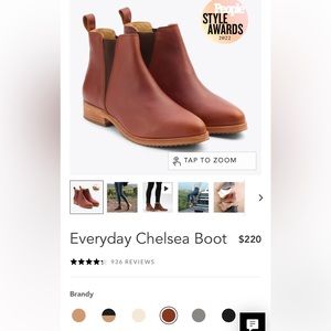 Nisolo Everyday Chelsea boot size 10 in brandy